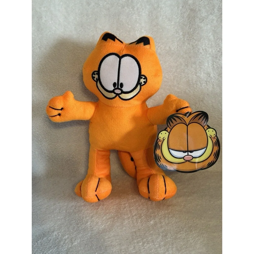 Toy Factory Garfield Orange Neon Plush Stuffed Animal Toy 9